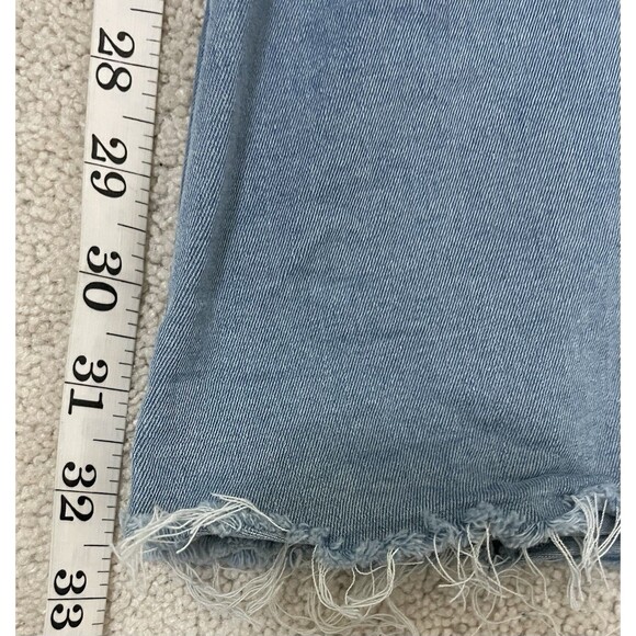 Free People Just Float On Womens 29R Blue Flare Bell Bottom Jeans Raw Hem Boho - Picture 10 of 10